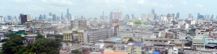 Bangkok Skyline from Golden Temple, Rattanakosin Island, Bangkok