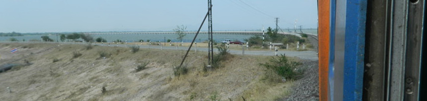 Railway crossing Pak Cholisid Reservior, Lopburi Province