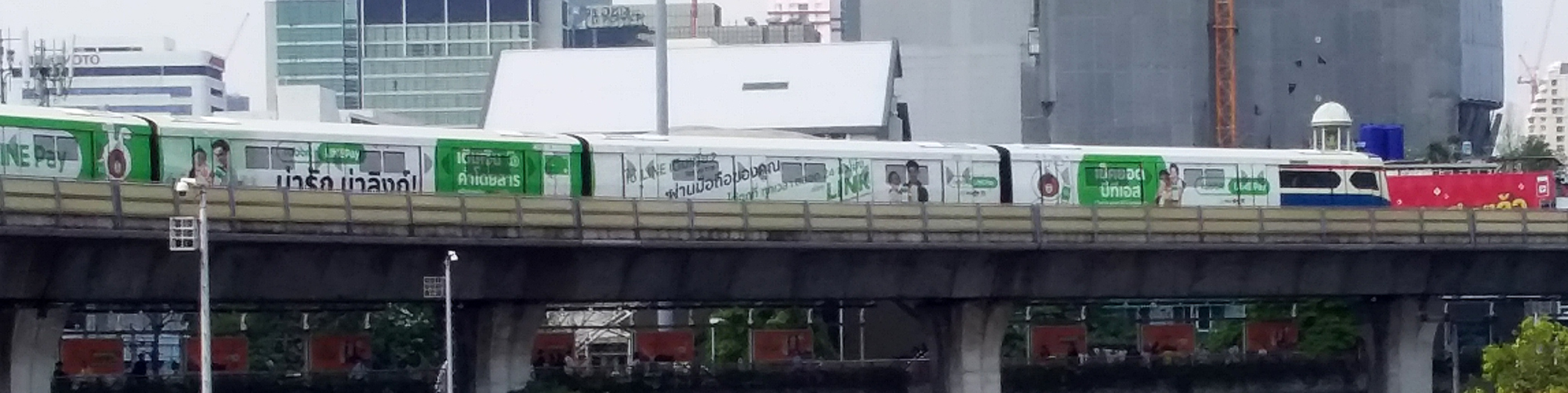 BTS Sukhumvit Line (Green Line) at Victory Monument, Bangkok