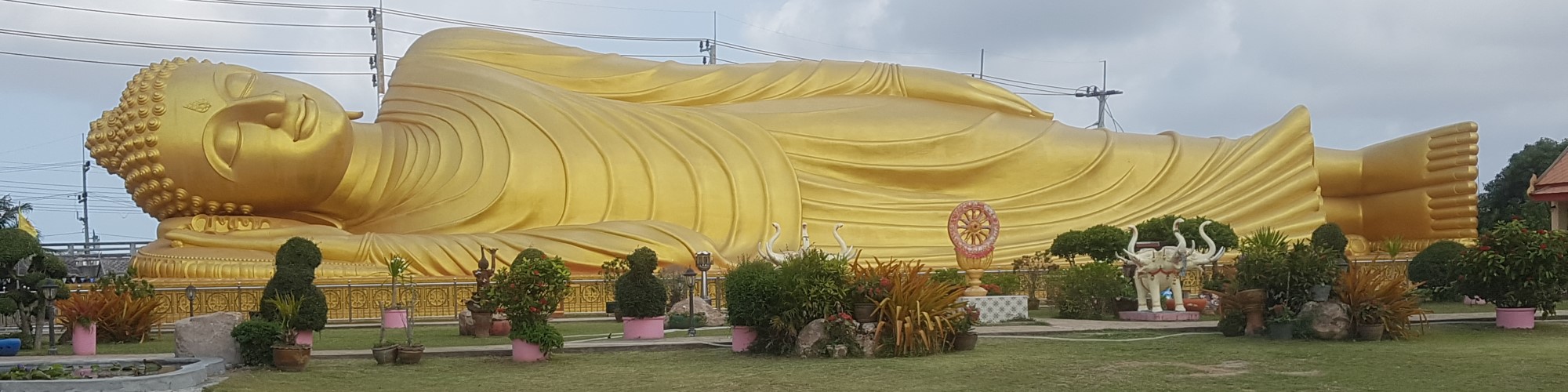 Reclining Buddha Image at Wat Laem Pho, Ko Yor, Mueang Songkhla District, Songkhla Province